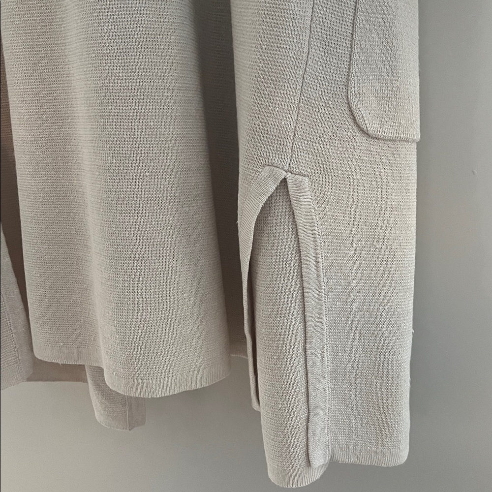 J.Crew | Juliette collarless sweater-blazer in linen blend | Cream | Size S - Picture 7 of 14